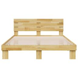 Berkfield Home Beautiful Bed Frame with Headboard without Mattress 140x200 cm So in Light Oak - thumbnail 6
