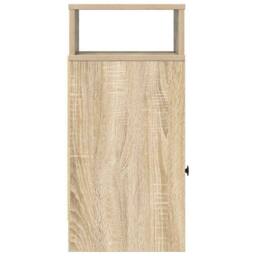 Berkfield Home Durable Bedside Cabinet with Drawer Sonoma Oak 25x31x66 cm in Light Oak - Size: 25 x 31 x 66 cm - thumbnail 6
