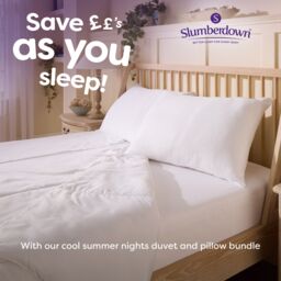Slumberdown Cool Summer Nights 7.5 Tog Summer Duvet with 2 Firm Support Pillows in White - Size: King - thumbnail 6