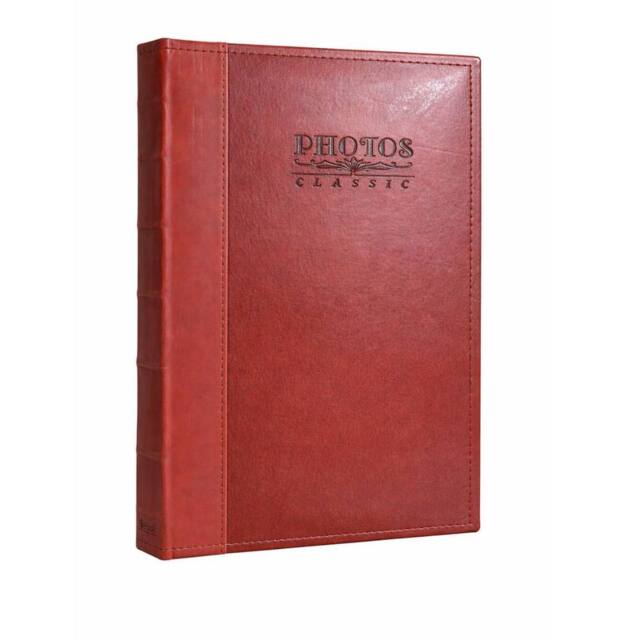 Lovii Classic 4x6 Slip-In Photo Album with Memo Pages in Burgundy - image 1