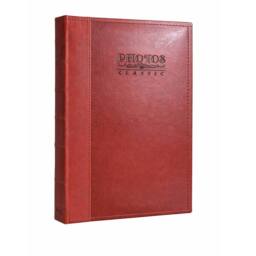 Lovii Classic 4x6 Slip-In Photo Album with Memo Pages in Burgundy