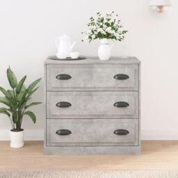 Berkfield Home Sideboard Concrete Grey 70x35.5x67.5 cm Engineered Wood - thumbnail 1