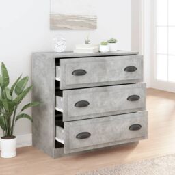 Berkfield Home Sideboard Concrete Grey 70x35.5x67.5 cm Engineered Wood - thumbnail 6