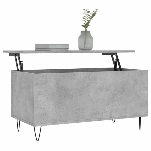 Berkfield Home Modern Coffee Table Concrete Grey 90x44.5x45 cm Engineered Wood - image 1