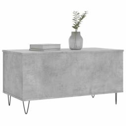 Berkfield Home Modern Coffee Table Concrete Grey 90x44.5x45 cm Engineered Wood - thumbnail 4