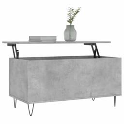 Berkfield Home Modern Coffee Table Concrete Grey 90x44.5x45 cm Engineered Wood - thumbnail 1