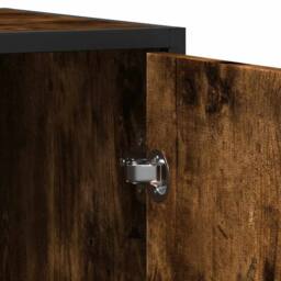 Berkfield Home Sideboard Smoked Oak 92x35x76 cm Engineered Wood in Brown - Size: 92 x 35 x 76 cm - thumbnail 8