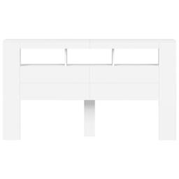 Berkfield Home LED Headboard White 180x18.5x103.5 cm Engineered Wood - thumbnail 6