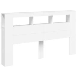 Berkfield Home LED Headboard White 180x18.5x103.5 cm Engineered Wood - thumbnail 1