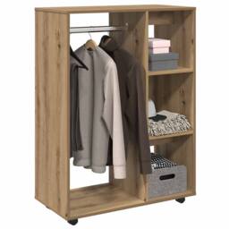 Berkfield Home Wardrobe Artisan Oak 80x40x110 cm Engineered Wood in Brown - Size: 80 x 40 x 110 cm - thumbnail 2