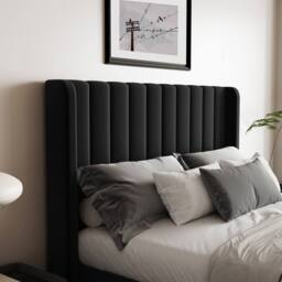 Modish Furnishing Maddison Black Velvet Ottoman Storage Bed - Size: King - thumbnail 4