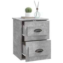 Berkfield Home Wall-mounted Bedside Cabinets 2 pcs Concrete Grey 41.5x36x53cm - Size: 41.5x36x53 cm - thumbnail 6