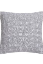 Appletree 'Herringbone' Filled Cushion 100% Cotton With Textured Weave in Silver - Size: 43 cm x 43 cm