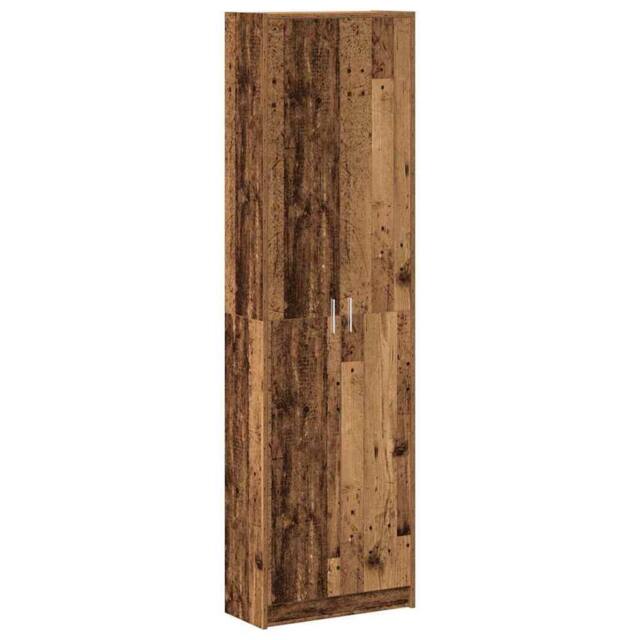 Berkfield Home Wardrobe Old Wood 55x25x189 cm Engineered Wood in Brown - Size: 55 x 25 x 189 cm - image 1