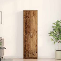 Berkfield Home Wardrobe Old Wood 55x25x189 cm Engineered Wood in Brown - Size: 55 x 25 x 189 cm - thumbnail 2