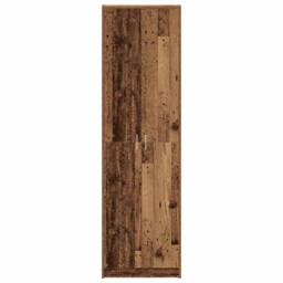 Berkfield Home Wardrobe Old Wood 55x25x189 cm Engineered Wood in Brown - Size: 55 x 25 x 189 cm - thumbnail 6