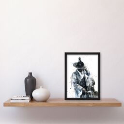 "Artery8 Jazz Music Double Bass Player Watercolour Framed Art Print in Grey - Size: W12"" x H16""" - thumbnail 4