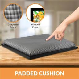 FLAVORA Padded Lap Tray with Bean Bag Cushion Wooden Laptop in Green - Size: 0.6m2 - thumbnail 6