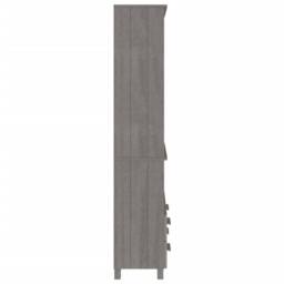 Berkfield Home Highboard HAMAR Solid Wood Pine Light Grey - thumbnail 4