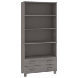 Berkfield Home Highboard HAMAR Solid Wood Pine Light Grey - thumbnail 1