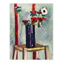 Artery8 Henry Lyman Sayen Anemones in Vase Still Life Framed Art Picture Print - Size: A4 - thumbnail 3