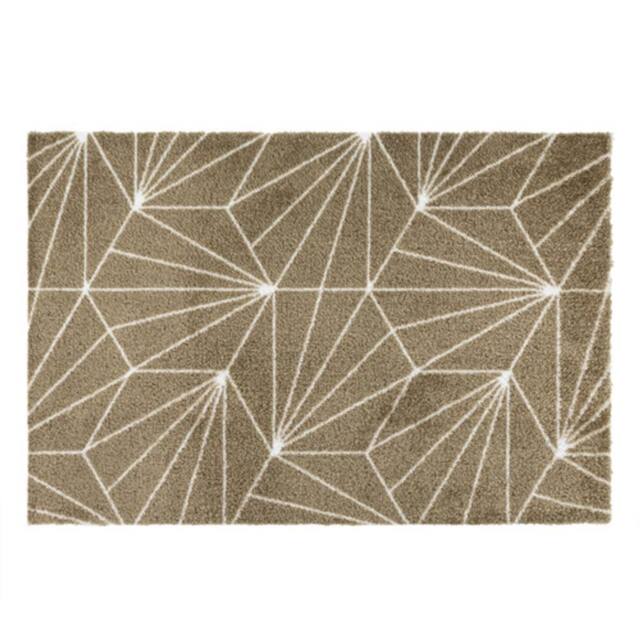 JVL Mega Doormat - 50x75cm, Brown Geo - Size: 75 cm x 150 cm - image 1
