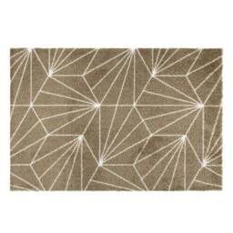 JVL Mega Doormat - 50x75cm, Brown Geo - Size: 75 cm x 150 cm - thumbnail 1