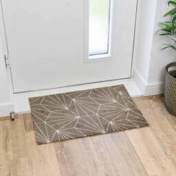 JVL Mega Doormat - 50x75cm, Brown Geo - Size: 75 cm x 150 cm - thumbnail 6