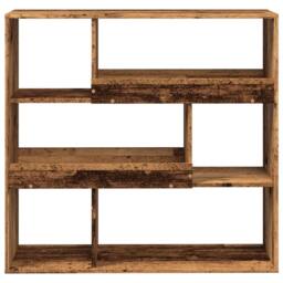 Berkfield Home Book Cabinet/Room Divider Old Wood 100x33x94.5 cm in Brown - thumbnail 4