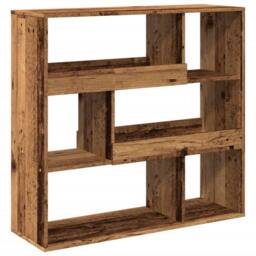 Berkfield Home Book Cabinet/Room Divider Old Wood 100x33x94.5 cm in Brown - thumbnail 6