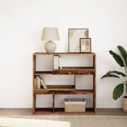Berkfield Home Book Cabinet/Room Divider Old Wood 100x33x94.5 cm in Brown - thumbnail 1