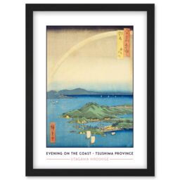 Artery8 A Fine Evening on the Coast, Tsushima Province Tsushima Province Utagawa Hiroshige Japan Woodblock Classic Collection Artwork Framed Wall Art - thumbnail 1