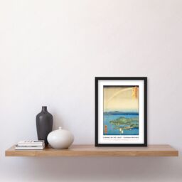 Artery8 A Fine Evening on the Coast, Tsushima Province Tsushima Province Utagawa Hiroshige Japan Woodblock Classic Collection Artwork Framed Wall Art - thumbnail 2