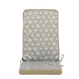 icon Outdoor High Back Seat Cushion Set of 4 Olive Green Geometric - thumbnail 3