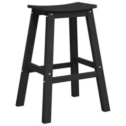 Berkfield Home 3 Piece Garden Bar Set Black HDPE - thumbnail 5