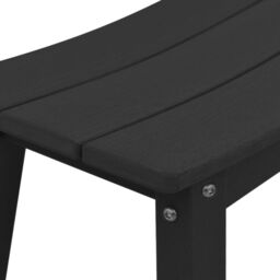 Berkfield Home 3 Piece Garden Bar Set Black HDPE - thumbnail 9