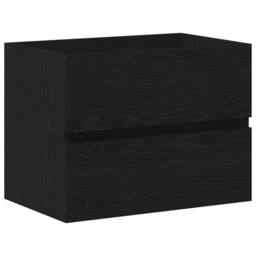 Berkfield Home Sink Cabinet with Built-in Basin Black Oak Engineered Wood - thumbnail 6