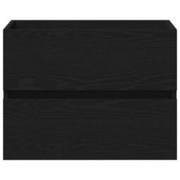 Berkfield Home Sink Cabinet with Built-in Basin Black Oak Engineered Wood - thumbnail 8