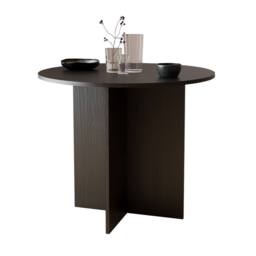 BIMOSSA 4-Seater Round Dining Table, Modern Scandinavian Kitchen & Living Room Table w/ Compact Wooden Design, Small Round Table, Ready to Assemble - thumbnail 4