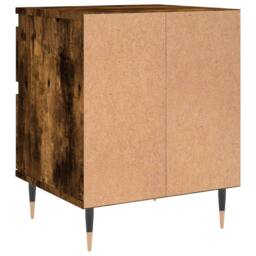 Berkfield Home Modern Bedside Cabinet Smoked Oak 40x35x50 cm Engineered Wood in Brown - Size: 40 x 35 x 50 cm - thumbnail 8