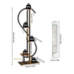 EONLION Plant Stand with Grow Light Herbs Plant Shelf in Brown - thumbnail 2