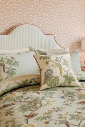 Sanderson 'Lophura' Cotton Percale Duvet Cover Set in Light Grey - Size: Double - thumbnail 2