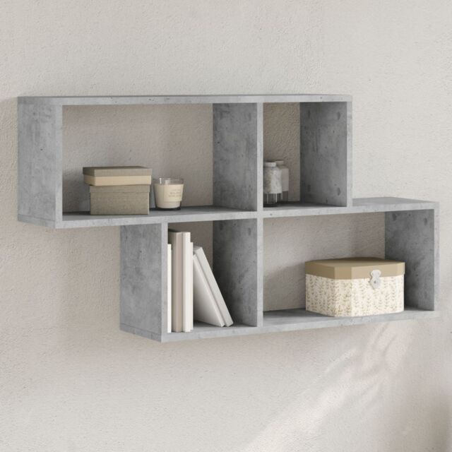 Berkfield Home Wall Shelf Concrete Grey 100x20x53 cm Engineered Wood - Size: 100 x 20 x 53 cm - image 1