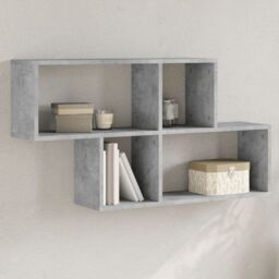 Berkfield Home Wall Shelf Concrete Grey 100x20x53 cm Engineered Wood - Size: 100 x 20 x 53 cm - thumbnail 1