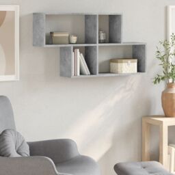 Berkfield Home Wall Shelf Concrete Grey 100x20x53 cm Engineered Wood - Size: 100 x 20 x 53 cm - thumbnail 3
