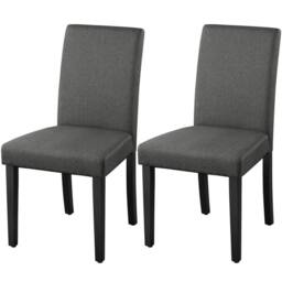 EONLION Dark Grey Fabric Upholstered Dining Chairs Modern Bedroom Chairs - thumbnail 1