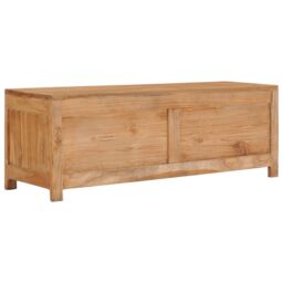 Berkfield Home TV Cabinet 100x30x35 cm Solid Teak Wood in Brown - Size: 100 x 30 x 35 cm - thumbnail 4