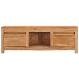 Berkfield Home TV Cabinet 100x30x35 cm Solid Teak Wood in Brown - Size: 100 x 30 x 35 cm - thumbnail 2