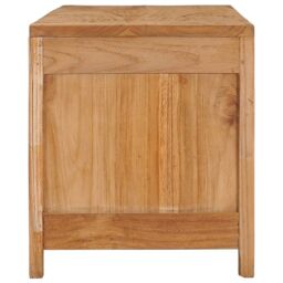 Berkfield Home TV Cabinet 100x30x35 cm Solid Teak Wood in Brown - Size: 100 x 30 x 35 cm - thumbnail 3