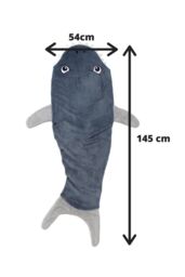 Animal Crazy Scary Shark Tail Novelty Sleeping Bag in Dark Grey - thumbnail 6